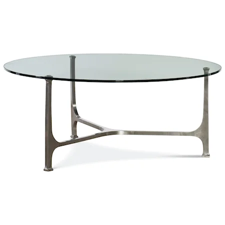 Aurora Cocktail Table with Tempered Glass Top